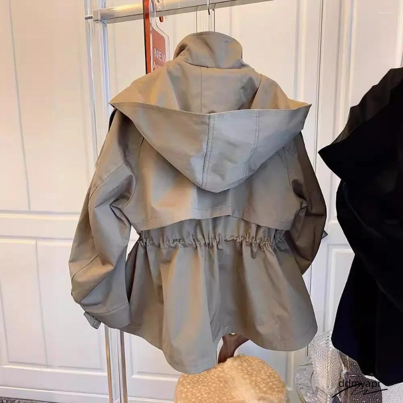 Women's Jackets Long-Sleeved Casual Short Trench Waist Party Design Jacket Chic Girls Comfortable Fashion Korean Vintage Tops For Ddmydec Women D