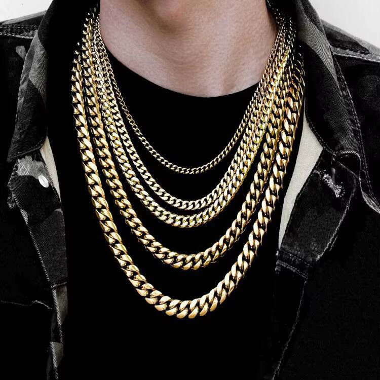 GZYSJEWELRY Wholesale Heavy Men Gold Chains Necklace Cuban Link