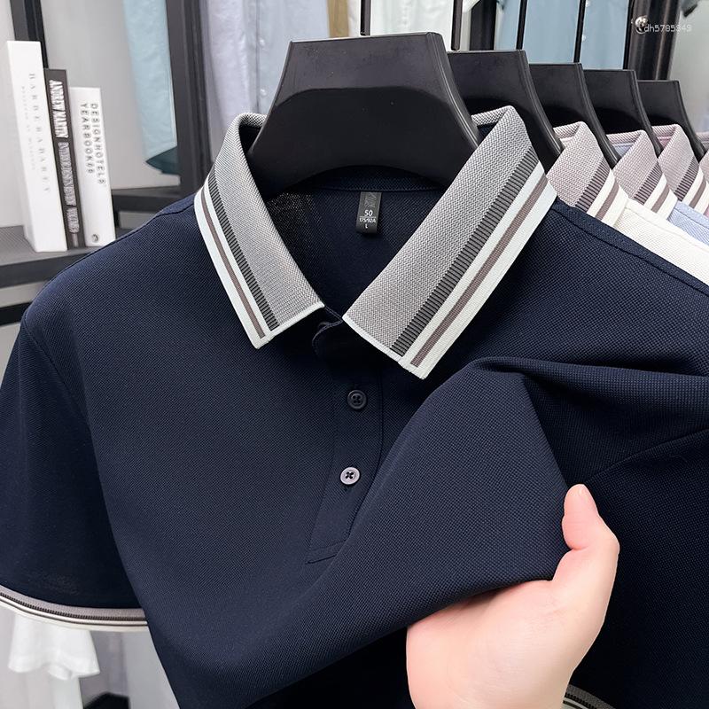 Men's T Shirts Short-sleeved T-shirt Summer Loose Comfortable Soft Breathable Middle-aged All-match Dad's Lapel Polo Shirt For Men