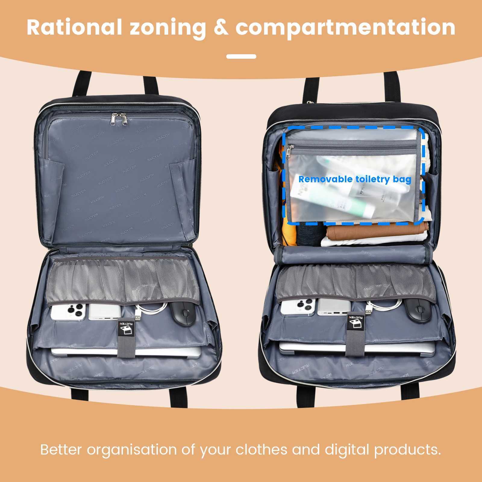 18 Inch Rolling Briefcase Large Capacity Laptop Case Briefcase Wheeled Luggage Bag Suitable For Business Travel Work Waterproof Z250905