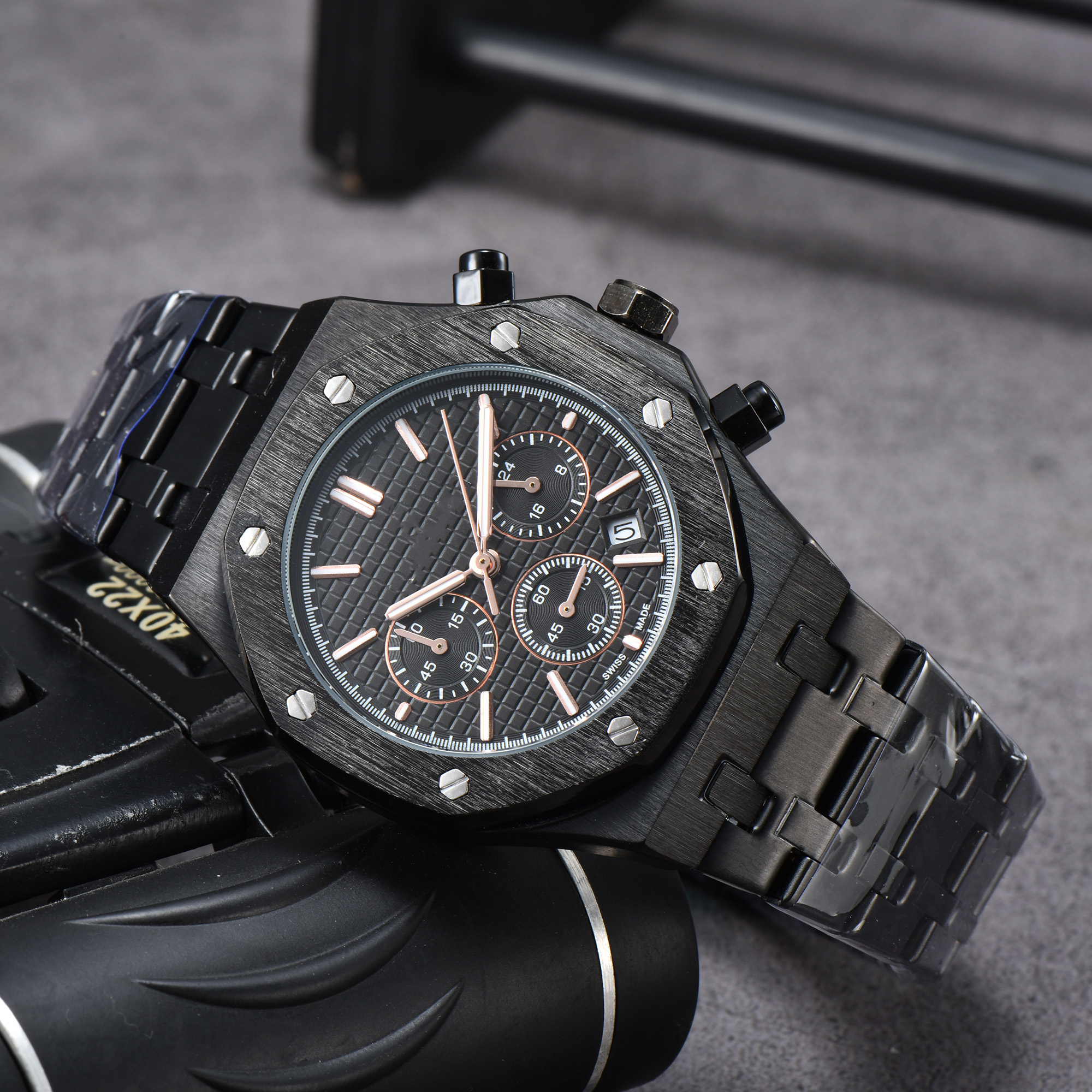 Luxury Mens womens High quality APity quartz watches oakity hexagon man lady brand Fashion Rubber strap Sports men women Wristwatches Modern watches bracelet #226