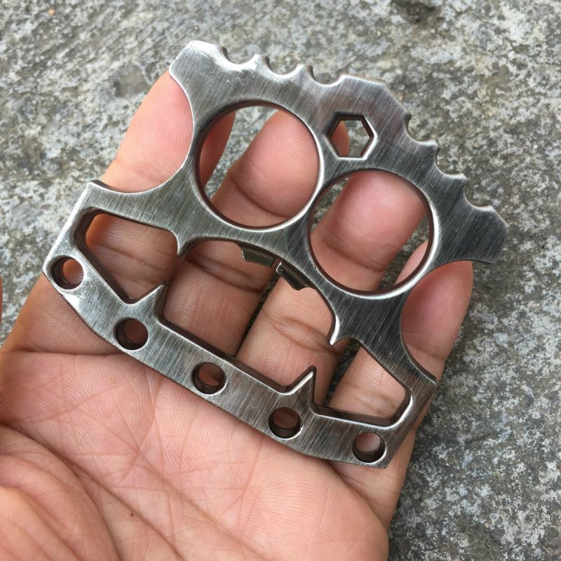 Outdoor Multifunctional Knuckle Duster Skeleton Finger Tiger Bottle Opener Window Breaker Finger Ring Key Ring