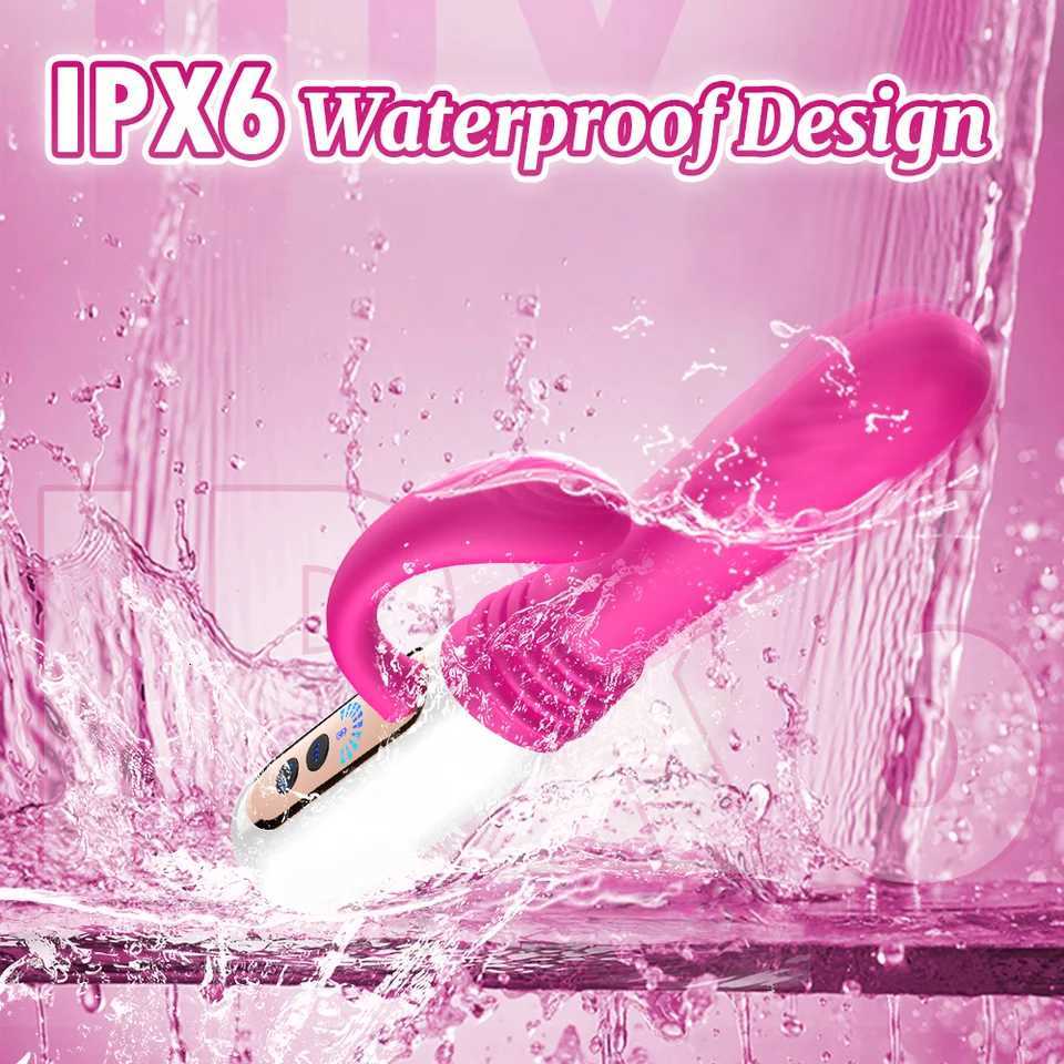 Telescopic Vibrator Automatic Dildo Gun Double head Clitoral GSpot Stimulation Female Masturbator Sex Machine Adult Sex ToyXJ250905