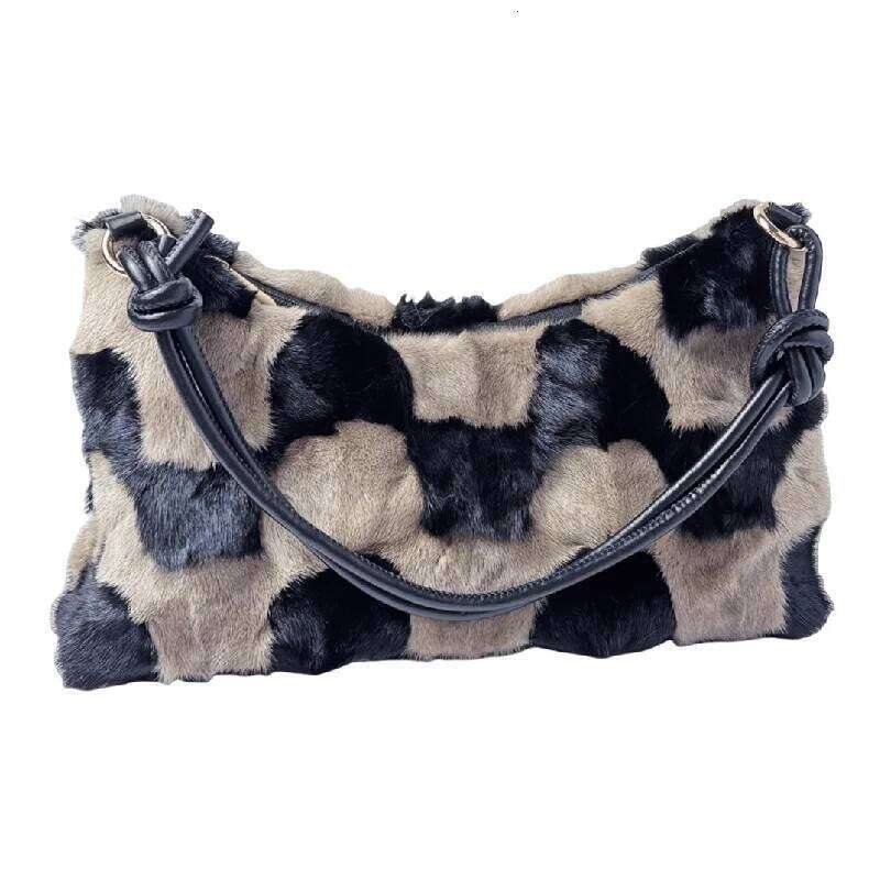 Real Fur Shoulder Bag Women 2025 New In High Quality Mink Hair Fashion Designer Handbag Trend Casual Elegant Female Bags