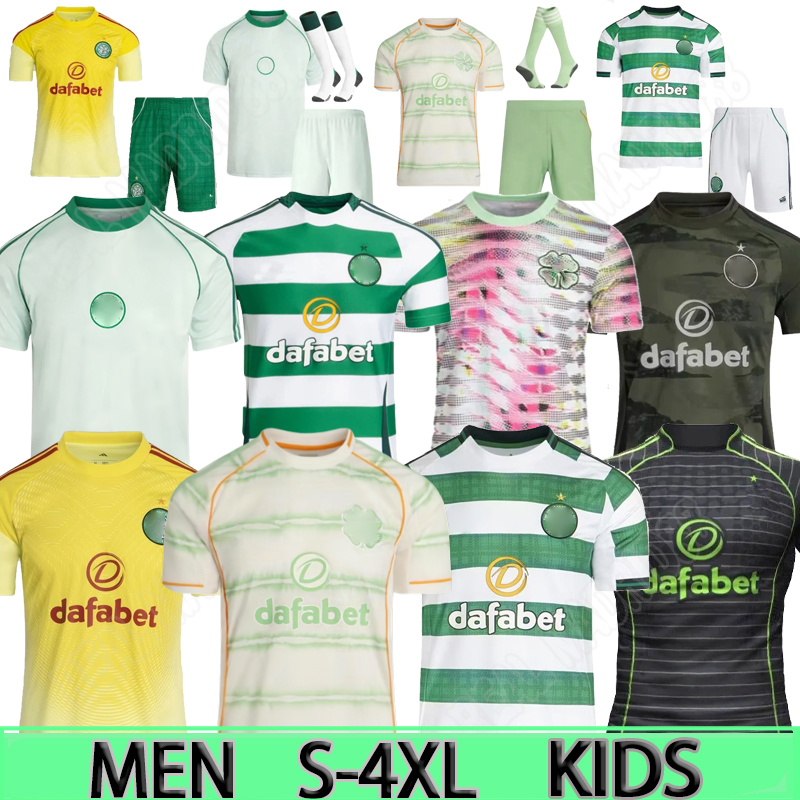 Celts 2025 26 Home Away EDOUARD Celticfc Jerseys 25 26 men kids sets kit IDAH KYOGO MCGREGOR SCHMEICHEL irish celticfootball jerseys Irish Retro 3XL 4XL