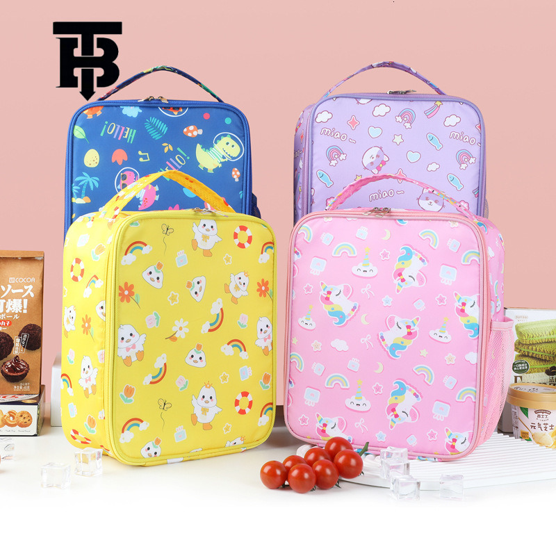 TB BHULAMTE Designer Bag New Floral Vertical Luxury Bag Lunch Bag Square Student Lunch Bag Portable Bento Bag Small Tote Lunch Box Insulated Bag