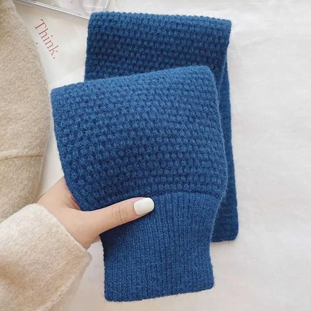 Winter Warm Solid Color Cross Scarf Knitted Neck Scarf Neckerchief Wr GirlsXJ250905