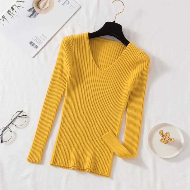 Autumn Winter Women Sweaters Casual Long SLeeve Knitted V Neck Pullover Sweater Femme Basic Solid Tops Fashion Clothes Z250905