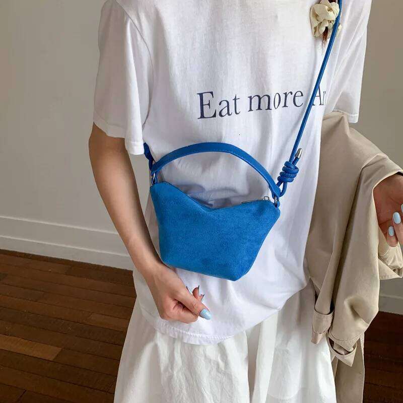 Trendy Suede Crossbody Women's Shoulder Underarm Bag Small Batch Design Autumn Winter New Style Handbag Fashionable