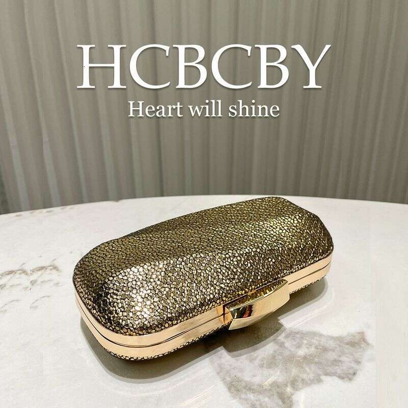 Gold Glitter Luxe Mini Clutch - Elegant Evening Bag For Women (Glamorous Wedding Purse, Fashionable Party Accessory)