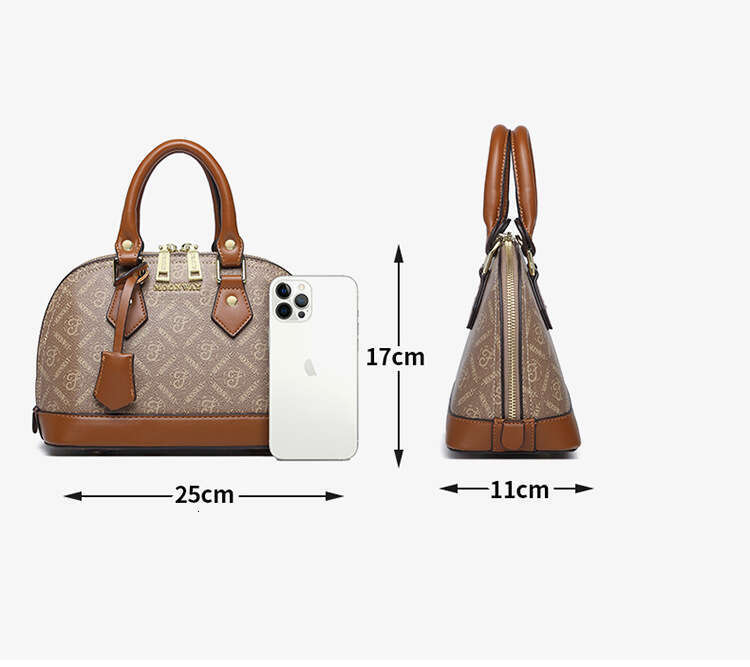 DHEssentials 2025 New Women's Shell Bag, Retro European Style, PVC Crossbody Shoulder Handbag, Color Block, Large Capacity, Spring Summer