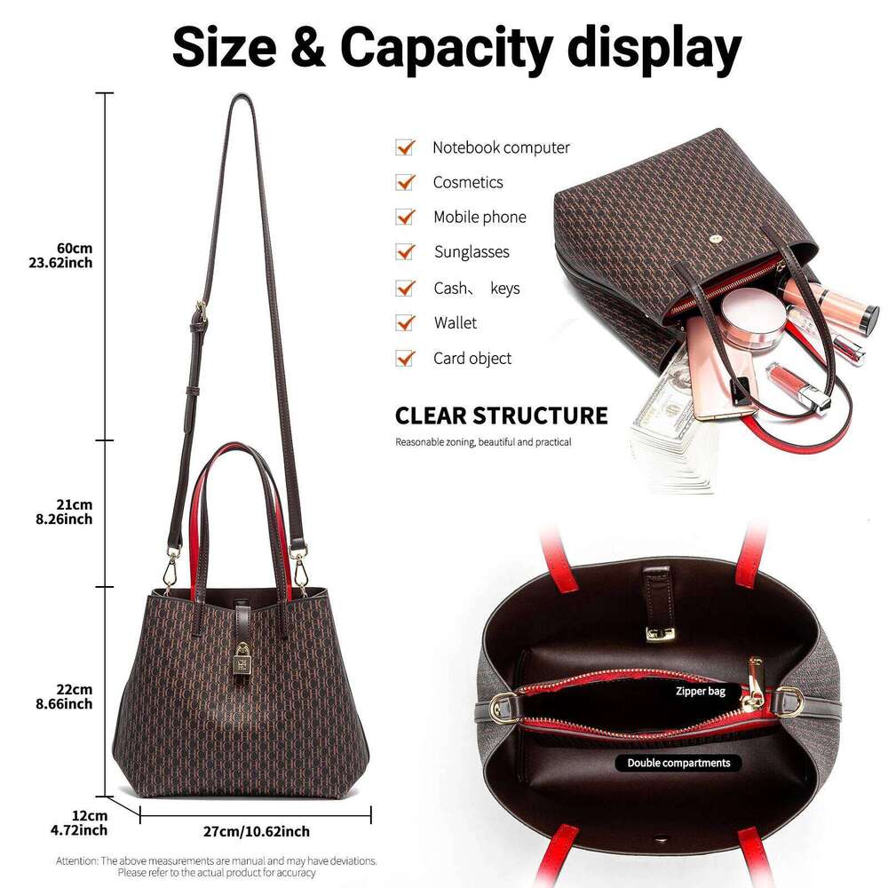 Fashionable Classic Retro New Bucket Letter Versatile Large Capacity Women's Single Shoulder Bag
