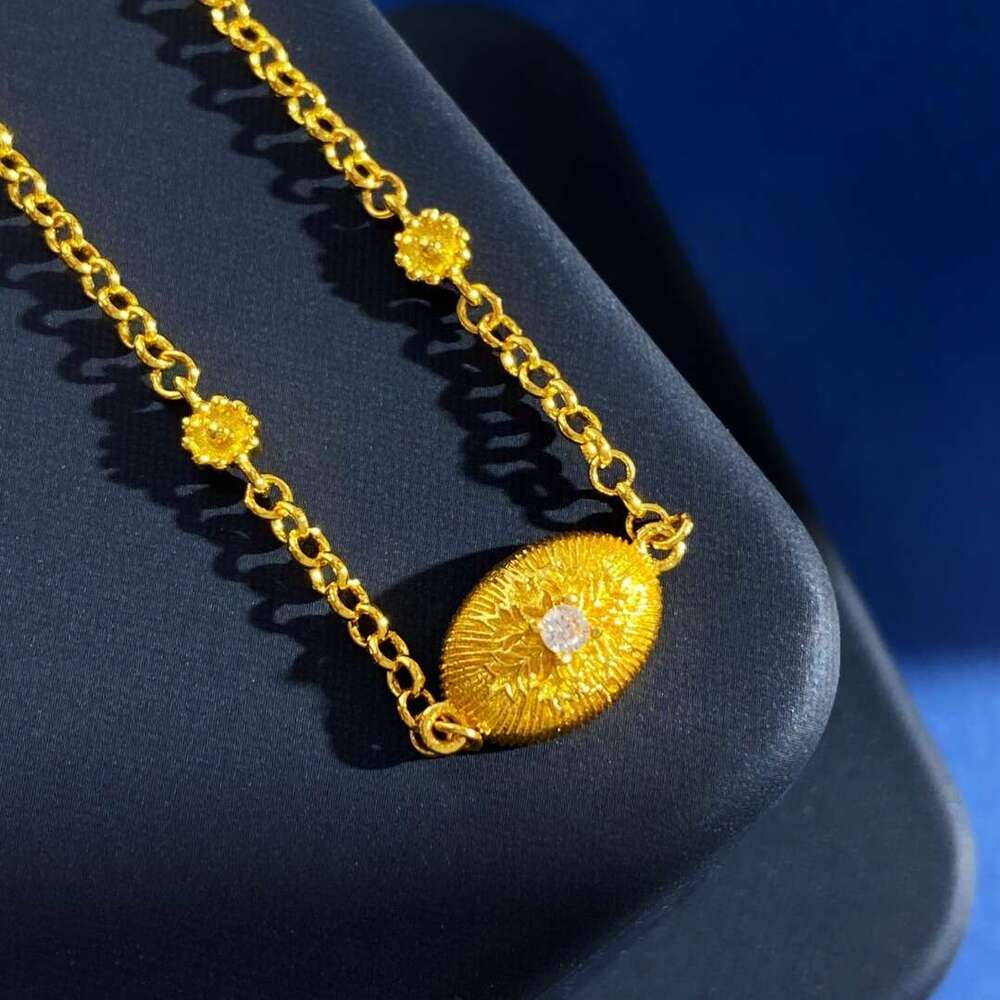 Unbranded Italian Romantic Style Metal Brushed Snowflake Gold Bead Dove Egg Inlaid Dia Bracelet