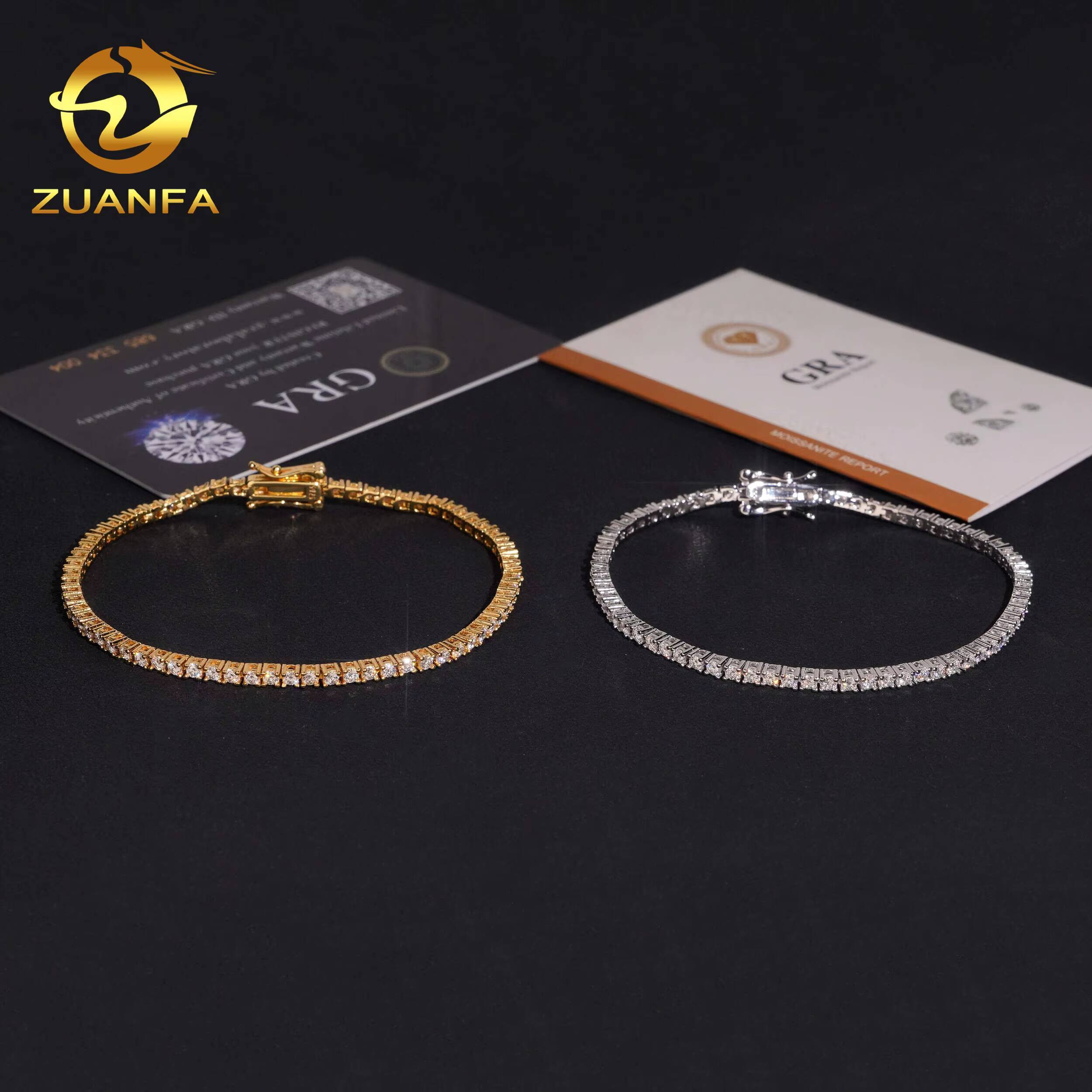 USA Local Stock 2mm 925 Silver Moissanite Tennis Necklace Pass Diamond Test Iced Out Hip Hop Jewelry Moissanite Necklace