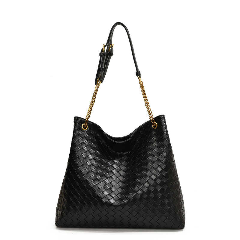 Luxury Brand Designer Bag Korean Retro Casual Commuter Large Capacity Bag For Women 2025 New Versatile Woven Pattern Single Shoulder Crossbody Bucket 