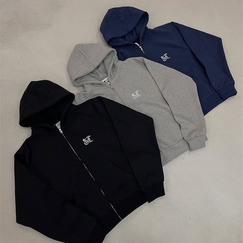 Y2K Streetwear Loose ed Zipper Hoodie Men Women Solid Color Casual Sport Comfortable Multi Functional Sweatshirt 250904