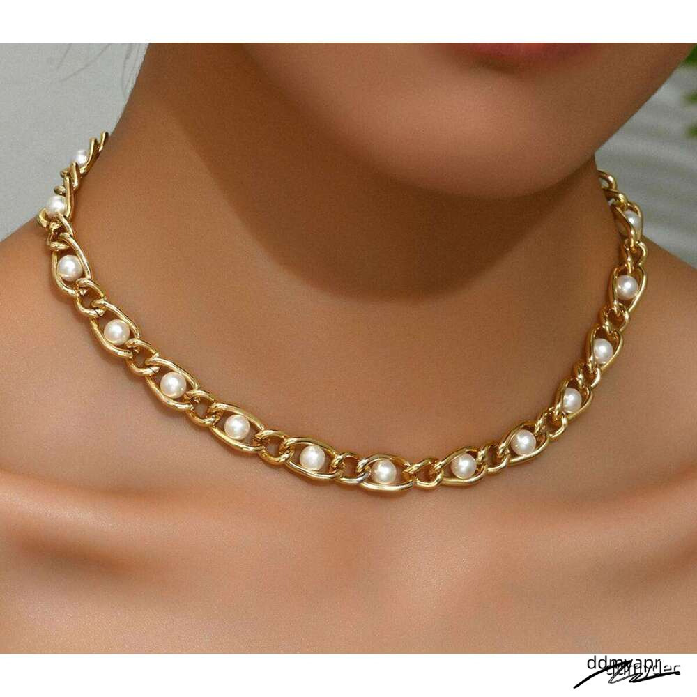 Unique Design Punk Style Necklace Exaggerated Hip-Hop ddmydec Rough Cuban Minimalist Clavicle Chain ddmydec