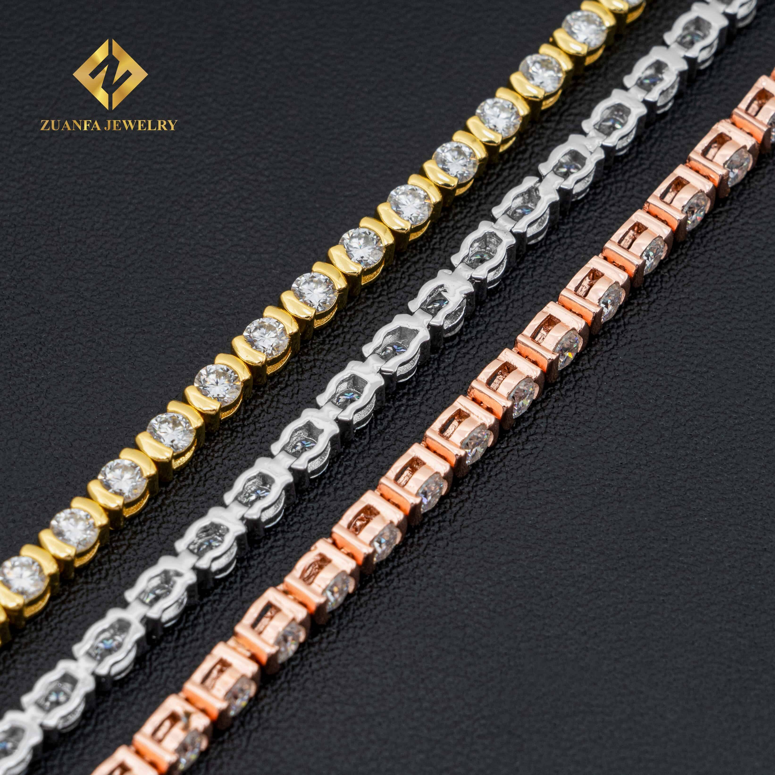 Tennis Chain Silver With Moissanite Diamond Good Price Good Quality Bracelet Fashion Diamond Women Bracelet