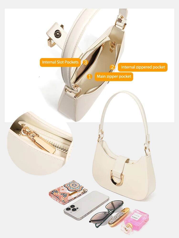 Zency Women's Charming Leather Shoulder Bag Designer Handbag With Top Handle