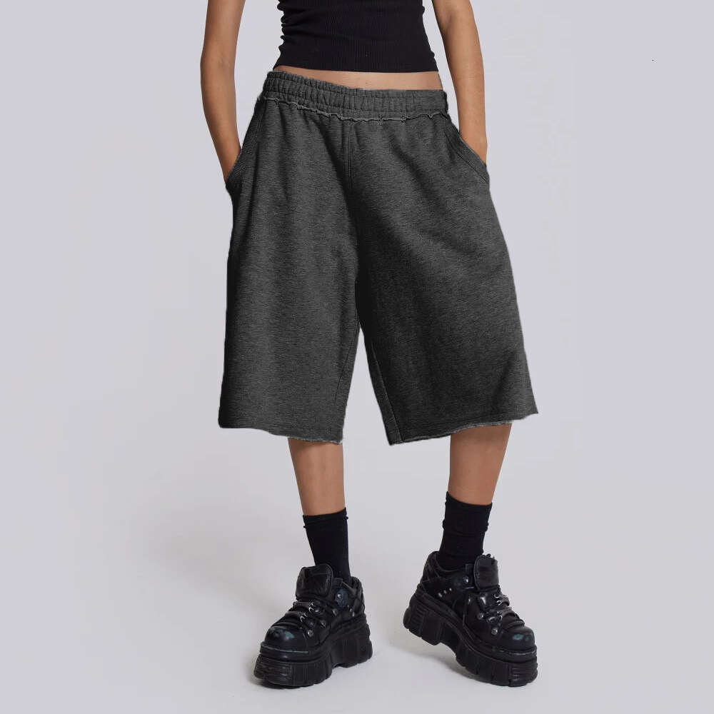2025 Summer New Street Style Unisex Loose Wide-Leg Pants Gray Casual Sweatpants