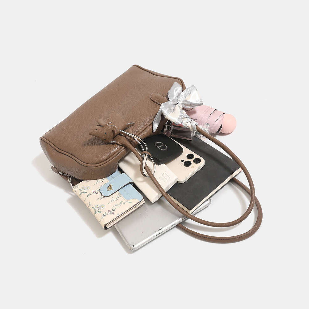 2025 New Handheld Small Bag Korean Style Casual Versatile Bowling Shoulder Crossbody Handbag