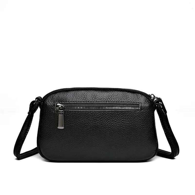 New Patchwork Single Shoulder Crossbody Head Layer Cowhide Small Bag Advanced Fashion Simplec241216