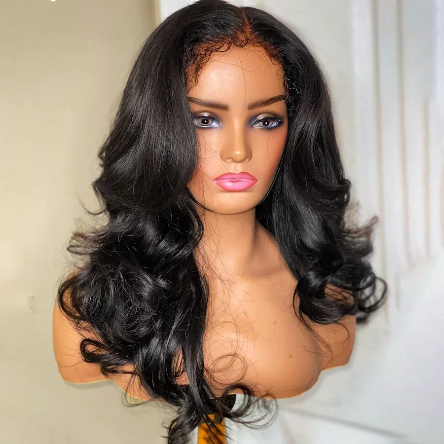 Kinky Curly Wigs Human Hair Baby Hair 13x6 HD Lace Frontal Black Body Wave Wigs Vietnamese Glueless Human Hair Wig or Women