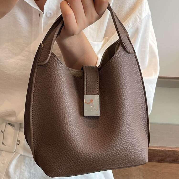 DHpet_wholesale Trendy Korean Style Bucket Bag for Women 2024 Small Crossbody Shoulder Bag PU Leather Handbag with Magnetic Closure