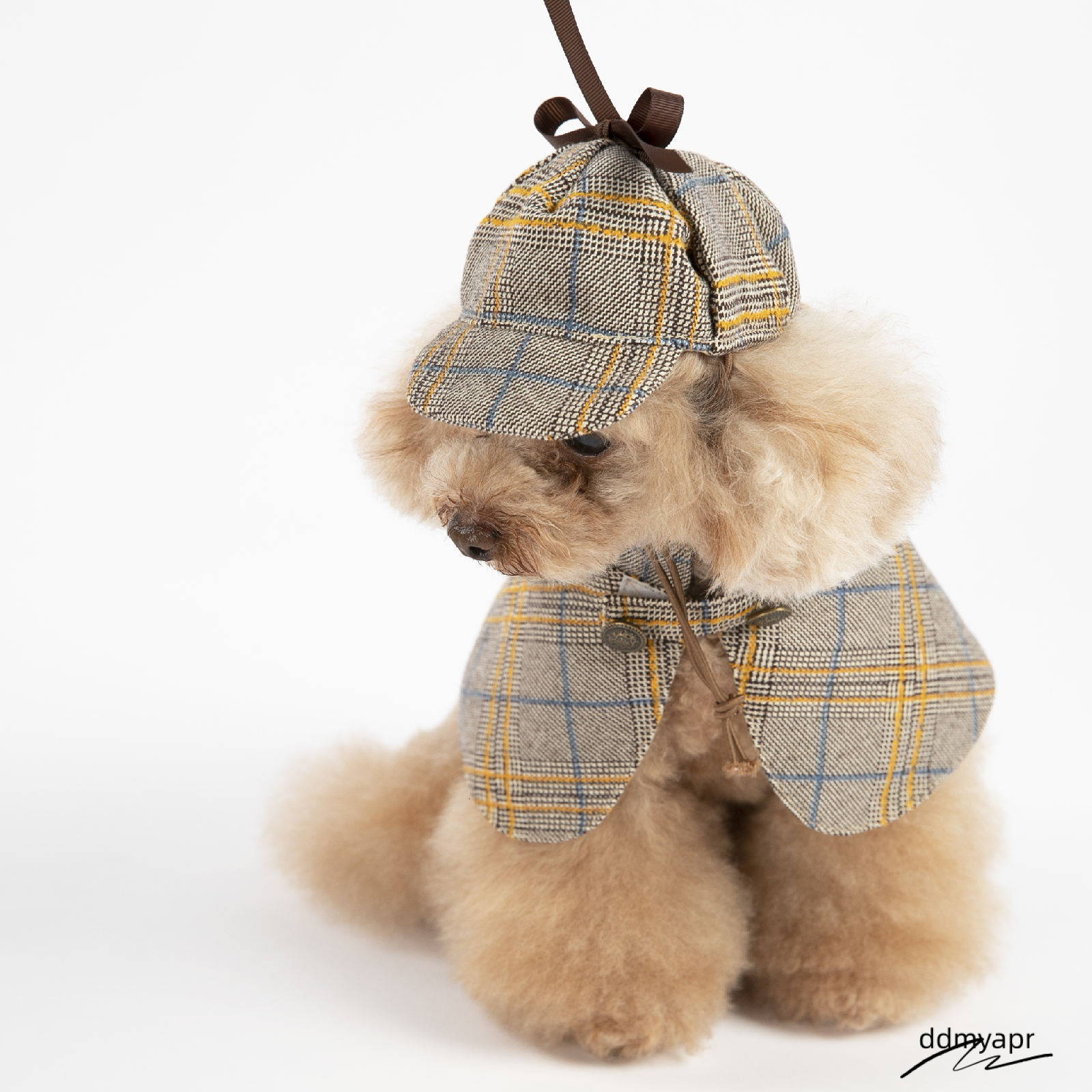 Dog Costume-Cute Detective Pet Clothes Set Ddmydec Halloween Cosplay Party Outfit Winter Fashion Cape Cloak Hat For Small Medium Dog, Cat Kitten XXL A