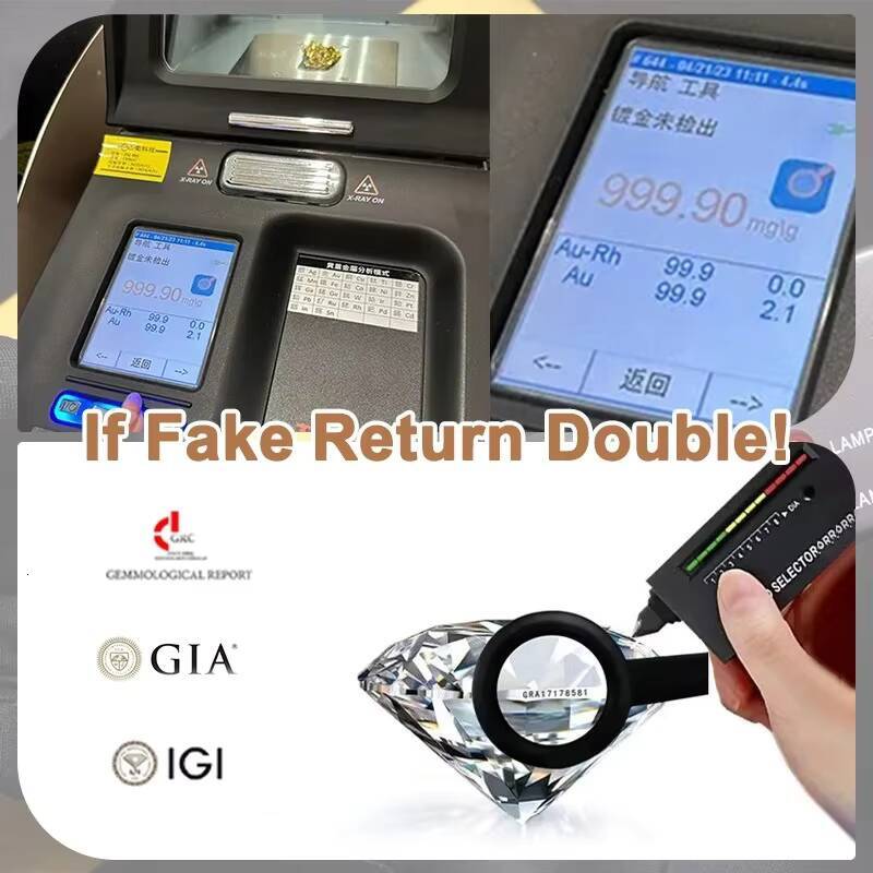 Factory Wholesale Custom 10K 14K 18K Real Solid Gold Au750 Gold Vvs Moissanite Round Brilliant Cut Solitaire Engagement Ring