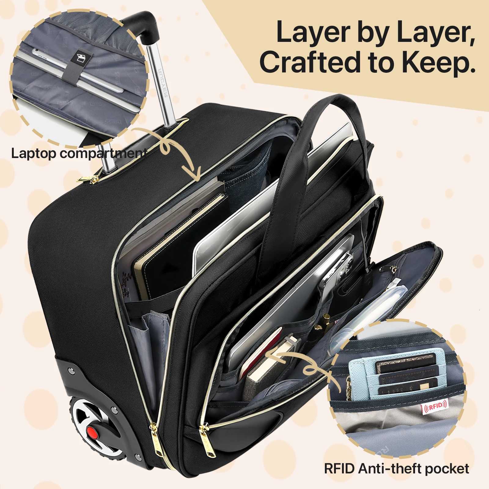 Carry On hand Luggage Suitcase business Travel Bags Rolling Luggage Bag Cabin Travel Trolley Bag On wheels Briefcase for Men Wom Z250905