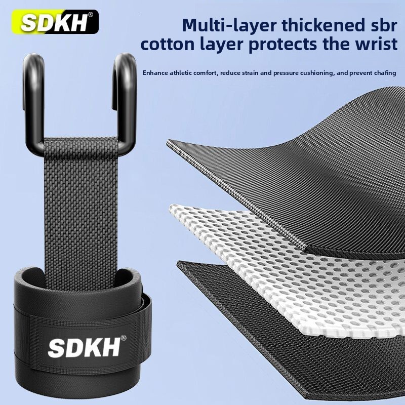 Bar Pull-up Assist Weightlifting Deadlift Strength Training Wrist Support Hook Stretching Lumbar Traction Device