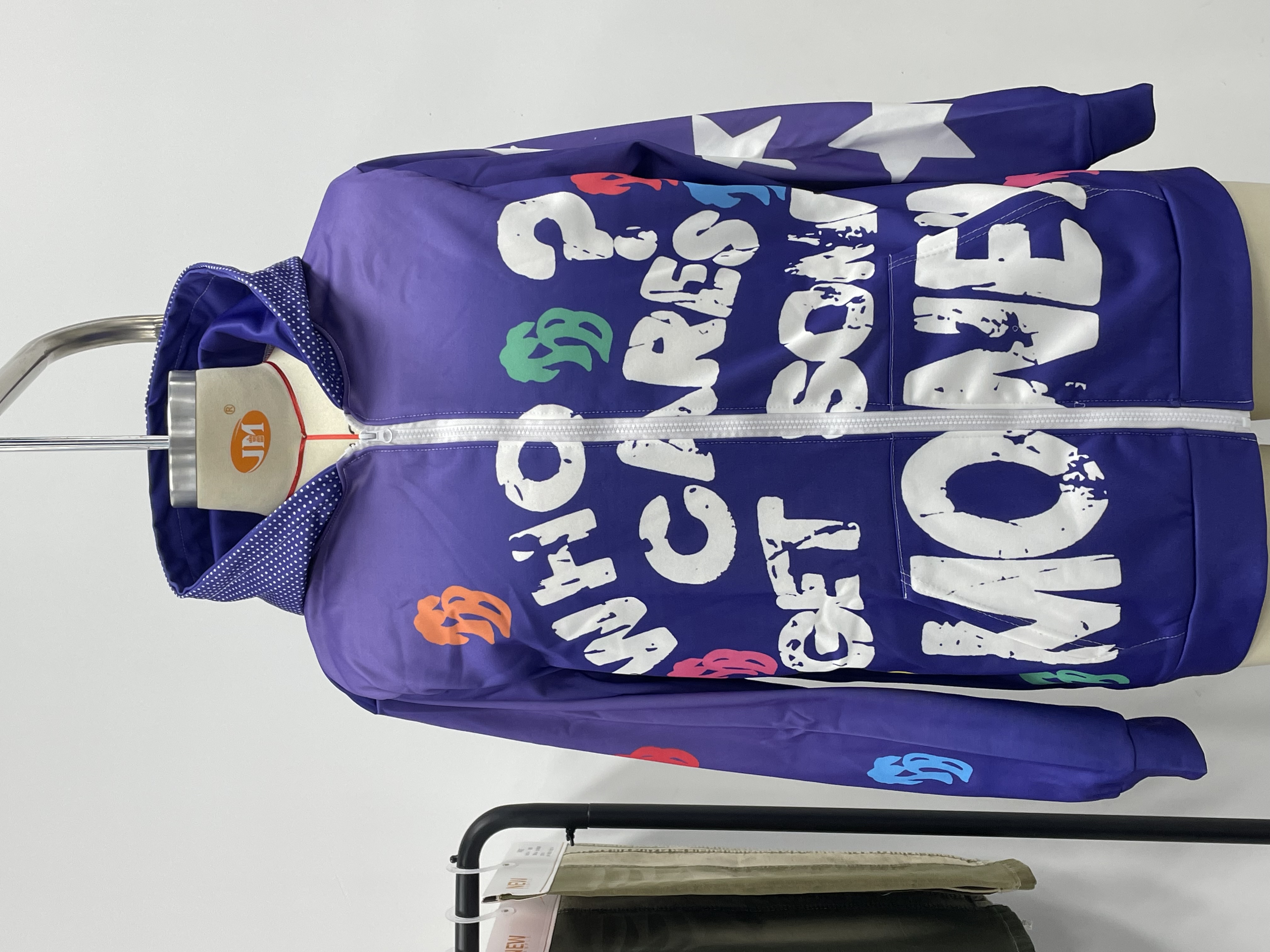 Men's Hoodies Trendy American Alphabet Letter Pattern Printed Without Rhinestones Loose Casual Comfortable Hooded Zipper Retro Sweater Jacket Top