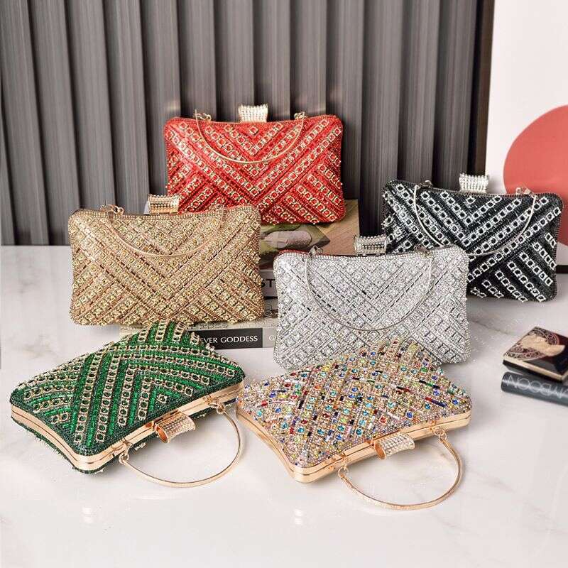 Popular Dia-Encrusted Dinner Colorful High-End Banquet European And American Fashion Rhie Bag, Bag Woman