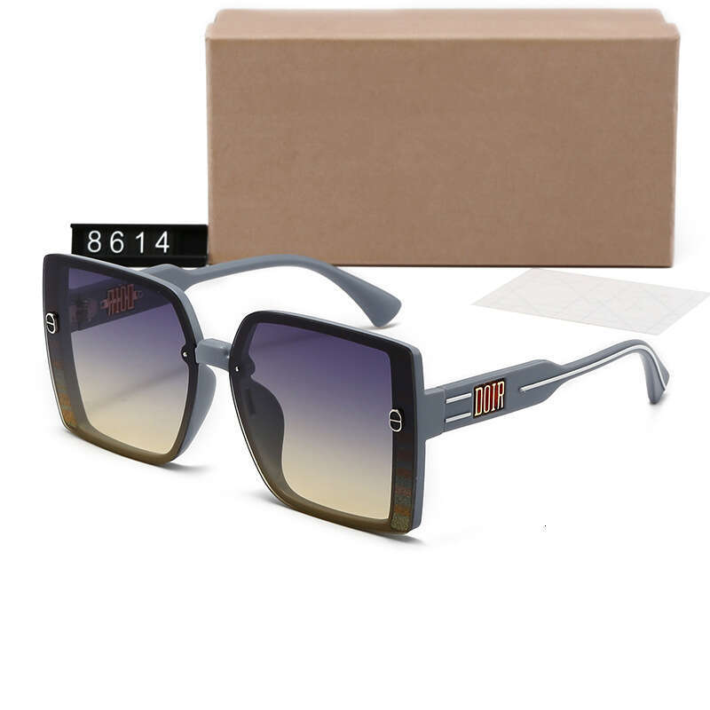 New Frameless D Brand Simple Fashion Versatile Trendy Sunglasses for Women TikTok Internet Celebrity Same Style 8614 10b