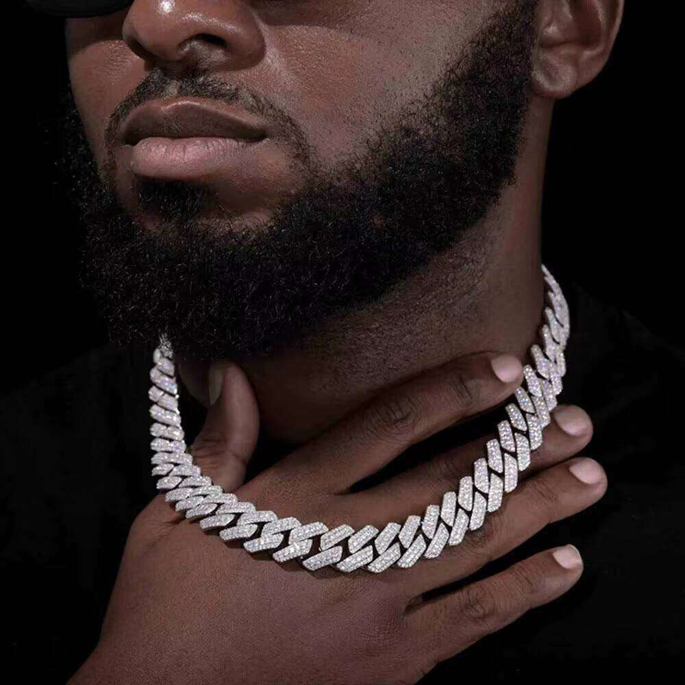 Moissanite Dia Hip Hop Cuban Chain Fashionable Jewelry