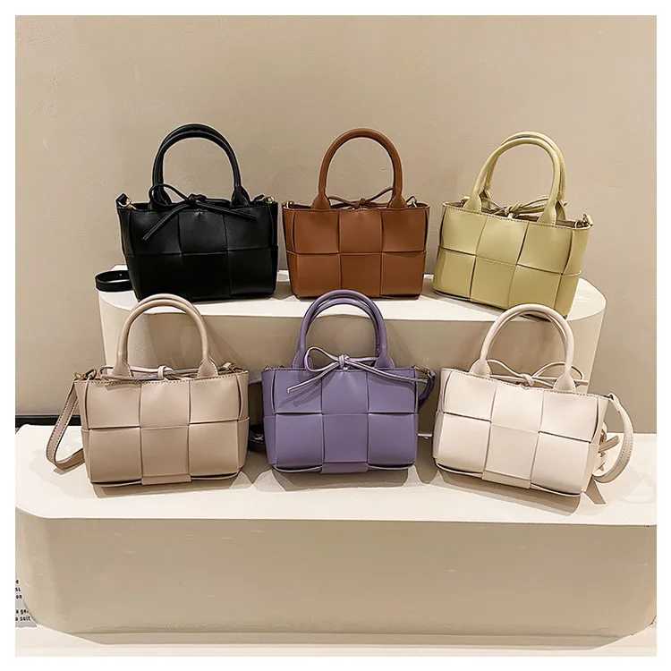 Fashion weave women handbag and purse Designer Lady Shoulder Satchels Bags PU Leather small Totes ladies Crossbody Bag Z250903