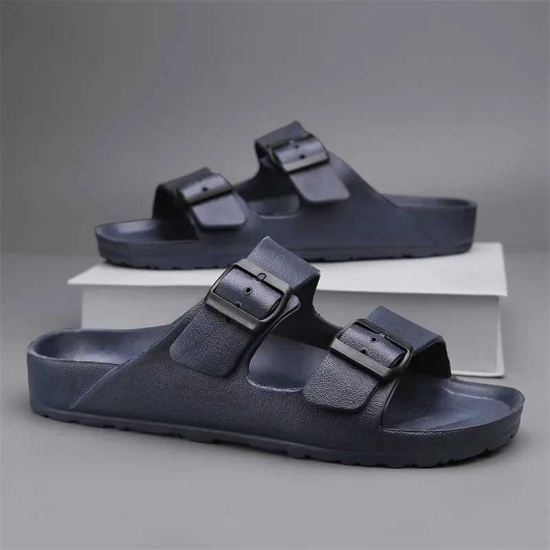 Trendy Mens SlipOn Beach Slippers with Casual Buckle Comfortable Flat Heel Cover for Couples W250905