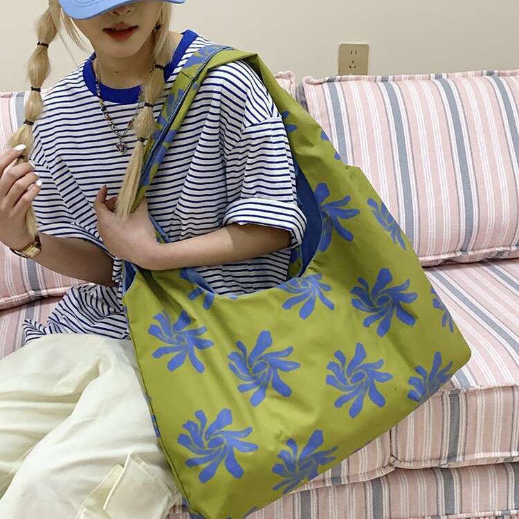 Spring and Summer Lazy Casual Orchid Large Capacity Tote Niche Korean Style Vest Canvas Shoulder Women's Bag