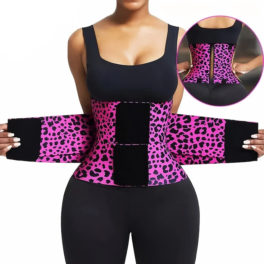1 piece leopardprint womens abdominal tightening belt high compression triplewrap fitness shaping waistband 250905