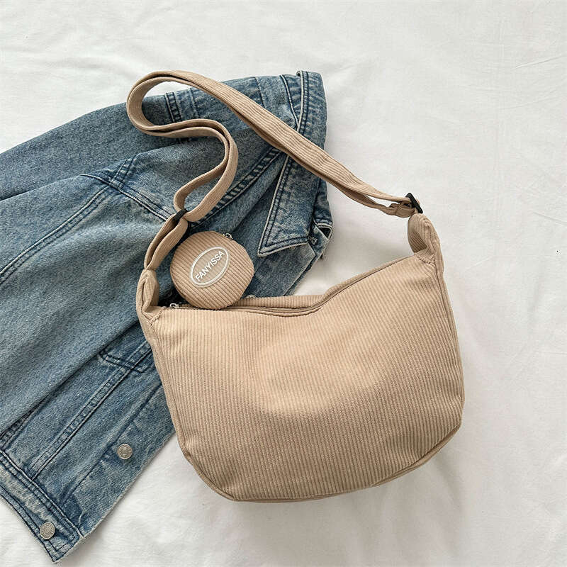 Solid Color Large Capacity 2024 Autumn Winter New Korean Style Simple Single Shoulder Crossbody Mother Dumpling Bag Trendy