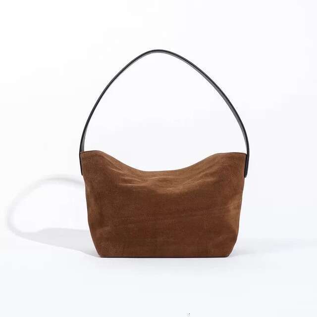 Maisa Same Style Autumn Winter Suede Handbag Women Trendy 2024 New Genuine Leather Women's Single Shoulder Underarm Bag
