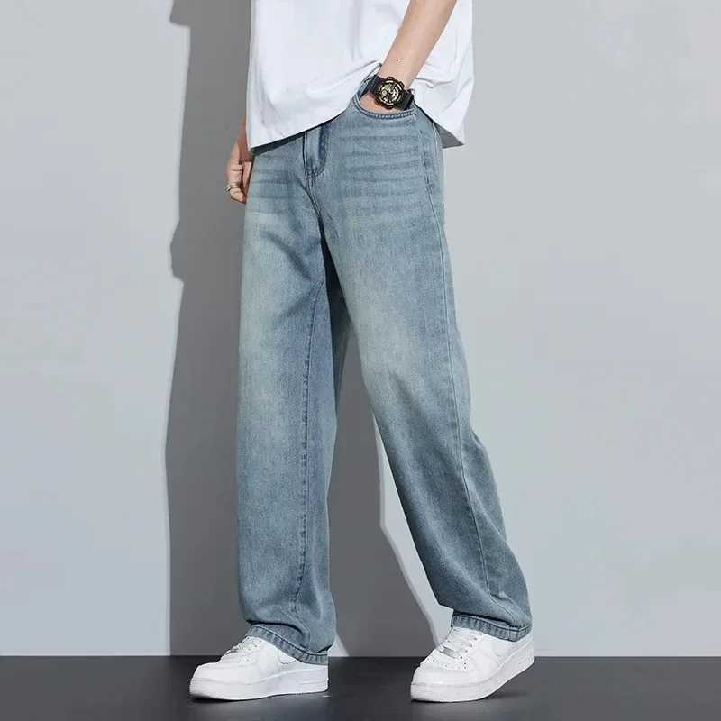 Mens Jeans Loose Summer Spring New Arrival Tencel Straight Leg Thin Casual Breathable Comfortable Fit Casual Pants men jeans W250905