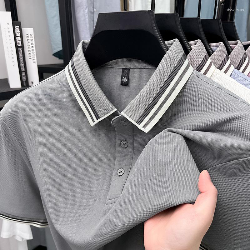 Men's T Shirts Short-sleeved T-shirt Summer Loose Comfortable Soft Breathable Middle-aged All-match Dad's Lapel Polo Shirt For Men