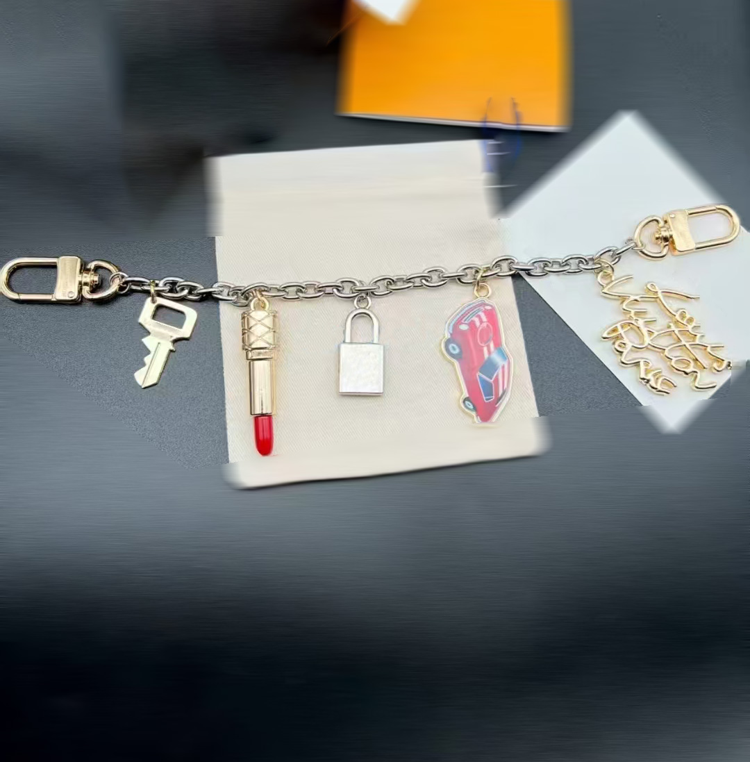 Murakami cherry bag charm designer keychain wallet designer key chain metal luxury keyring for women handbag letter flower pendant charms fashion vintage lovely 88