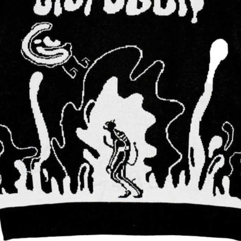 Sweater autumn and winter 2024 new mens and womens knitted printed personality street round neck sweater women Z250905