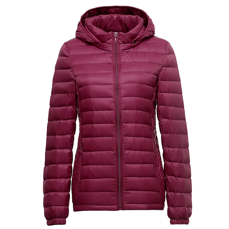 Light Down Jacket 90% White Duck Down Coat Casual Loose Winter Warm Outwear with Hood High Quality