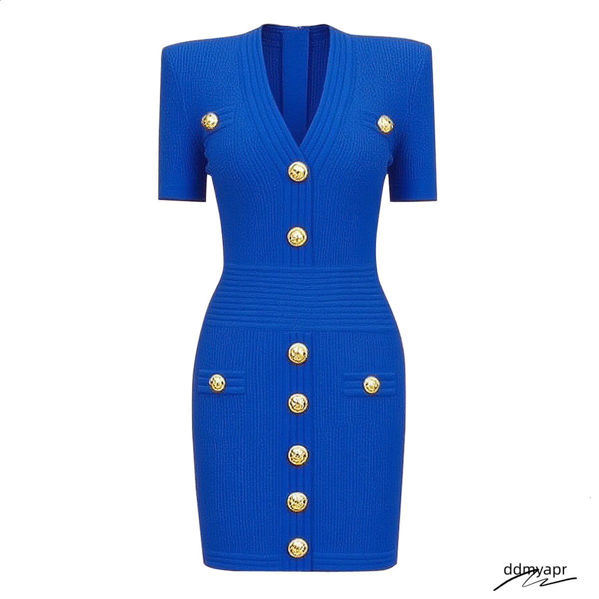 Ddmydec 2025 Summer Korean Womens Fashion Small Fragrance French Style Short Sleeve A-Line Slim Knitted Dress For Women 250718 Ddmydec Ddmydec Ddmydec