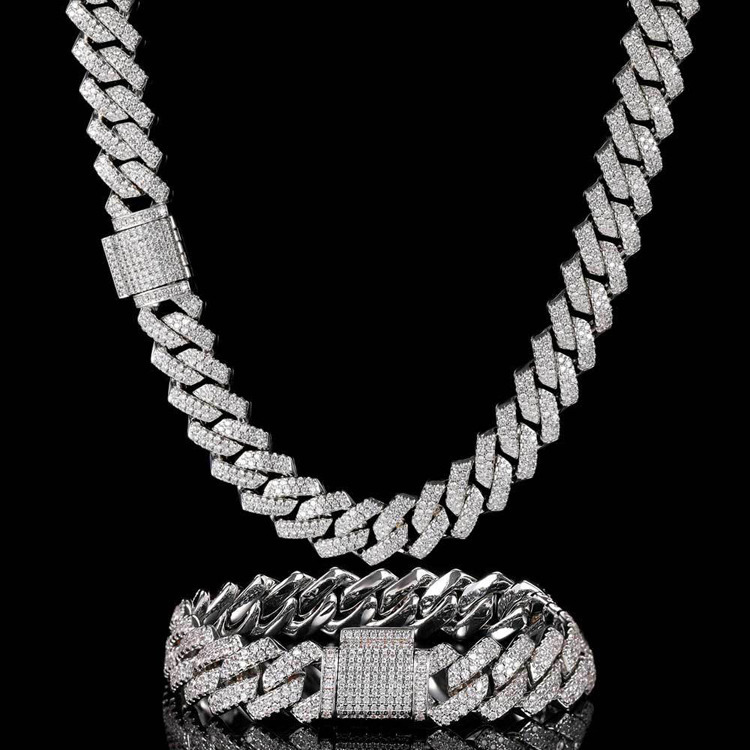 GZYSJEWELRY Wholesale Hiphop Jewelry 18k Gold Iced Out Mens Cuban Link Chains
