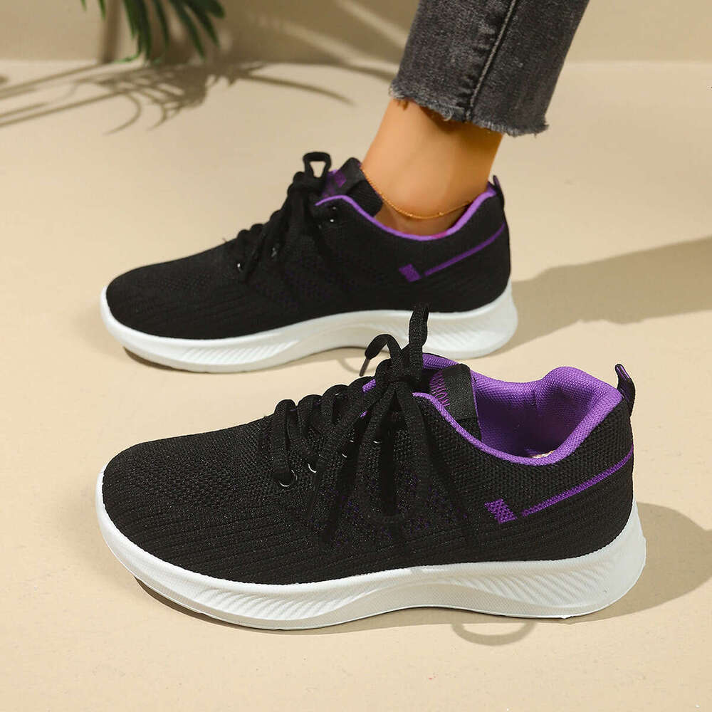 Designer Shoe 36-41 Plus Size 2025 New Flyknit Mesh Women's Sports Breathable Casual Non-slip Wear-resistant Mom Running Shoes